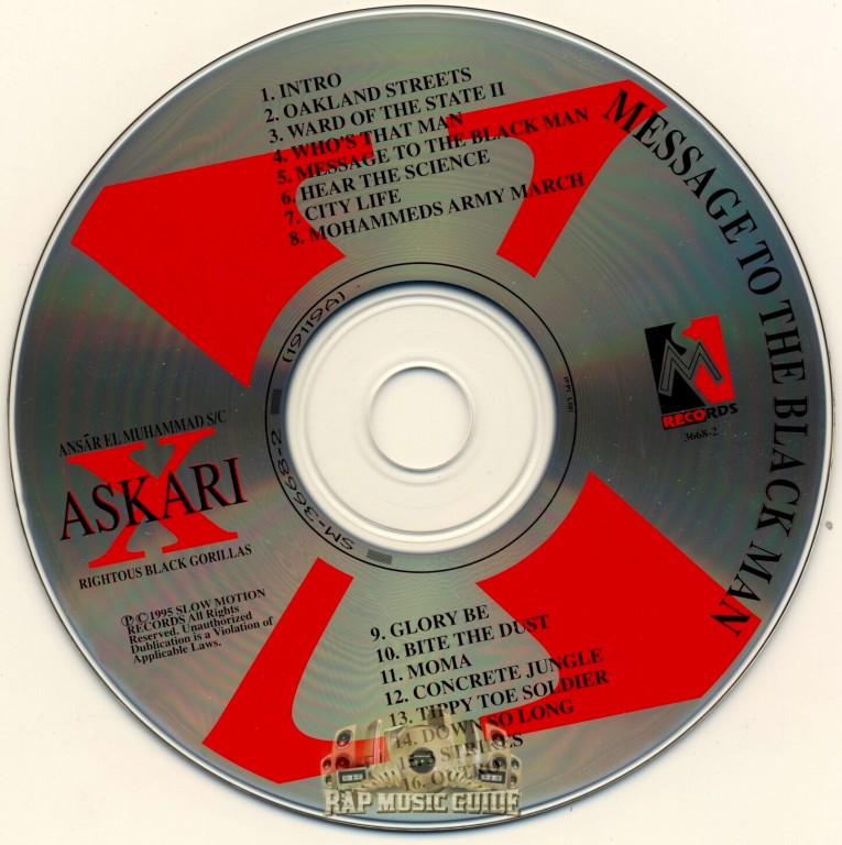 Askari X - Message To The Black Man: 1st Press. CD | Rap